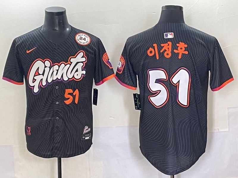 Men 2025 San Francisco Giants #51 J.H.Lee Black Joint Name Nike MLB Jersey style 46